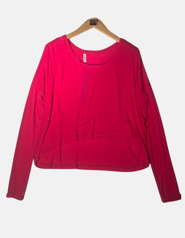 Radiant Rouge Long Sleeve Top